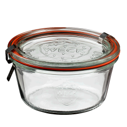 Pot Weck transparent avec couvercle et joint 290 ml