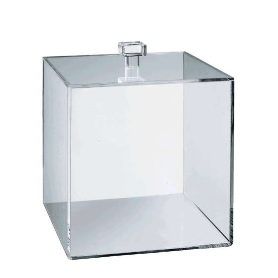 Cube PMMA 150x150 mm avec couvercle