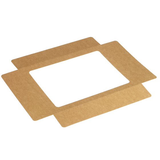 Couvercle kraft avec fenêtre pour plateau Fenix 1/2 GN