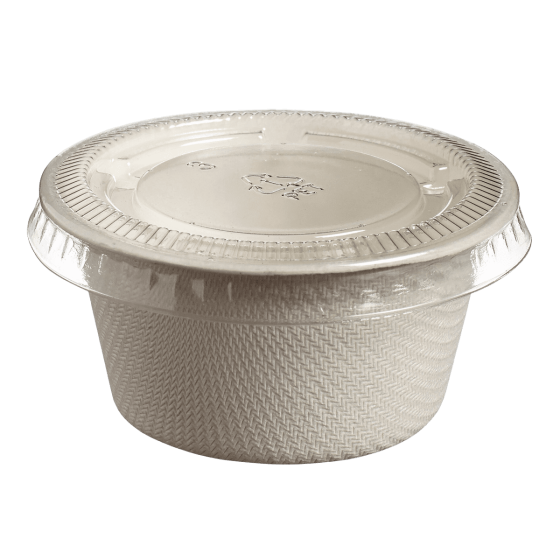 Couvercle RPET pour pot à sauce VO57005 et verrine GV10150