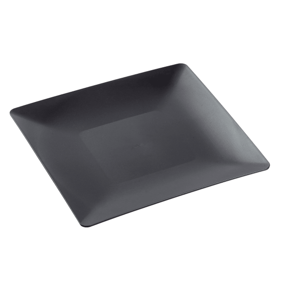 Assiette Fluid' PP anthracite mat 250x250 mm