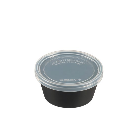 Couvercle pour pot à sauce PP noir 60 ml