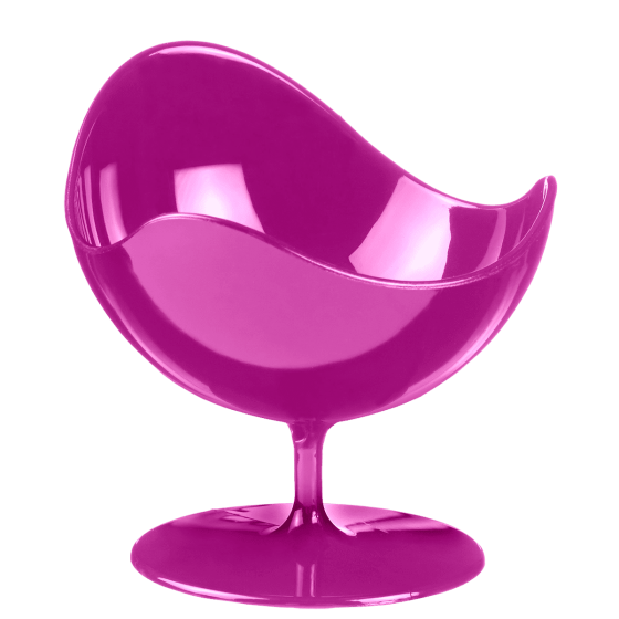 Verrine Ball Chair mauve PS 50 ml - 5 paquets de 2