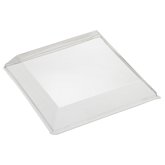 Couvercle PET pour assiette Fluid' 200x200 mm