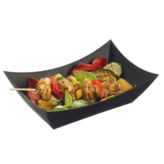 Barquette Snacking LOOP PP anthracite mat 700 ml