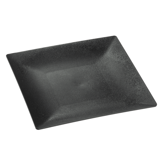 Assiette Fluid' PP noir 200x200 mm