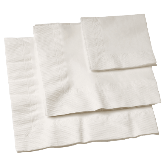 Tovagliolo bianco Eco 2 veli da 400 x 400 mm
