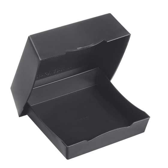 Scatola per hamburger LOOP con coperchio in PP 169x171 mm