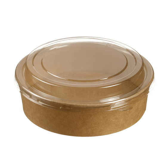Insalatiera tonda Ecokraft2 con coperchio da 1.070 ml