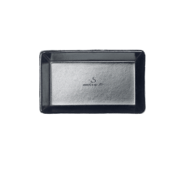 Assiette Quartz pulpe de canne avec lam. noire 100x60 mm