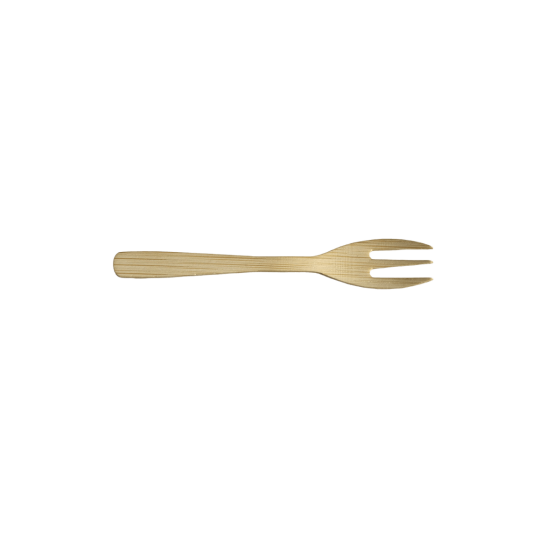 Forchetta in bambù a 3 denti da 100 mm