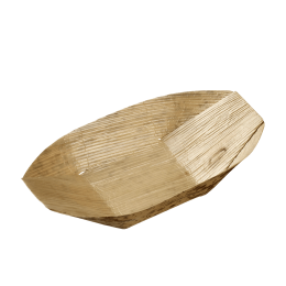 Barchetta in bambù da 120 x 60 x 30 mm