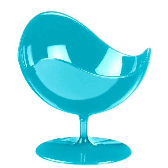 Vasetto Ball Chair azzurro cielo PS 50 ml - 5 pacchi da 2