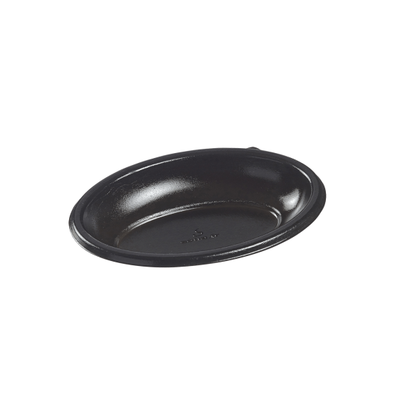 Piatto Galaxie ovale nero laminato da 131 x 86 x 22 mm