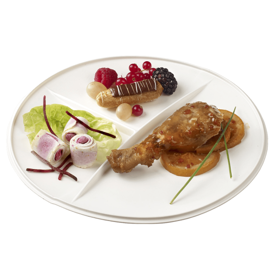 Assiette 3 étoiles PS Ø264 mm pour Coupole Ø260 mm