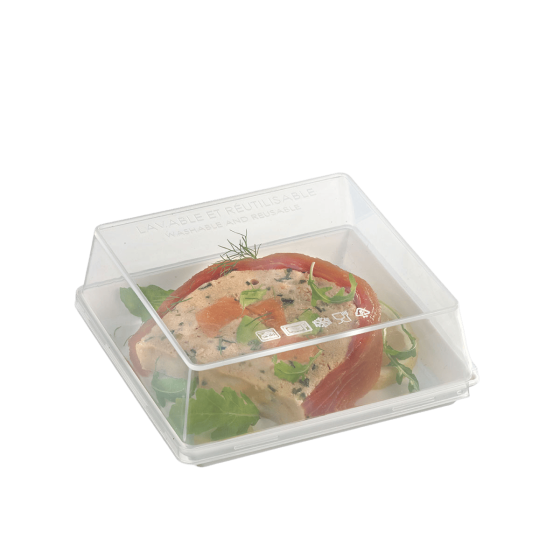 Assiette Quartz PP blanc 130x130 mm