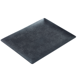 Vassoio Fluid' in PP nero con texture da 390x290 mm