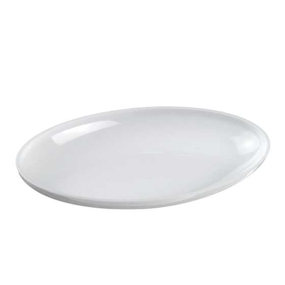 Piatto Galaxie ovale in PP bianco 117x72 mm