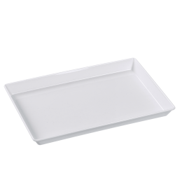 Piatto Quartz in PP bianco 185x130 mm