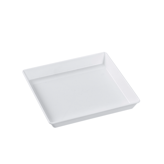 Piatto Quartz in PP bianco 130x130 mm