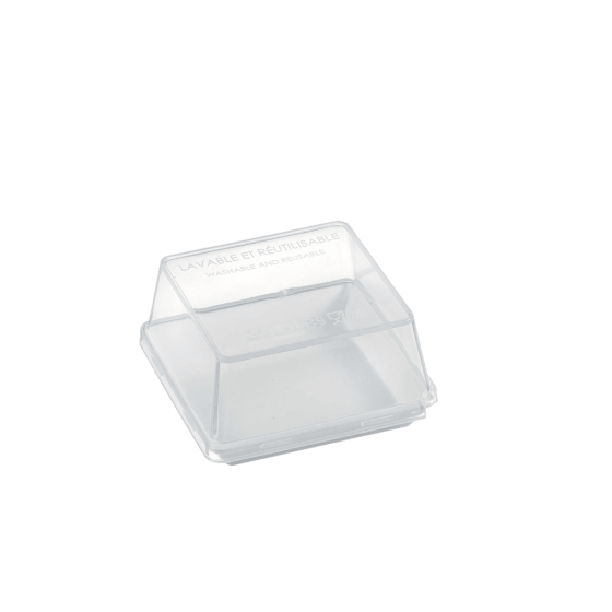 Piatto Quartz in PP bianco 90x90 mm