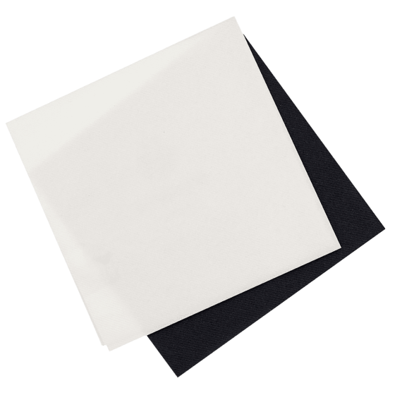 Serviette blanche double point 200x200 mm Serviette blanche double point 200x200 mm