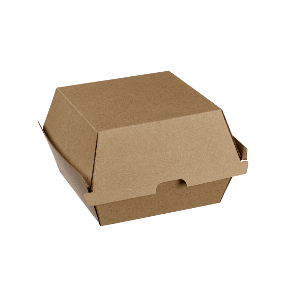 Scatola per hamburger Premium piccola da 130x130x83 mm Scatola per hamburger Premium piccola da 130x130x83 mm