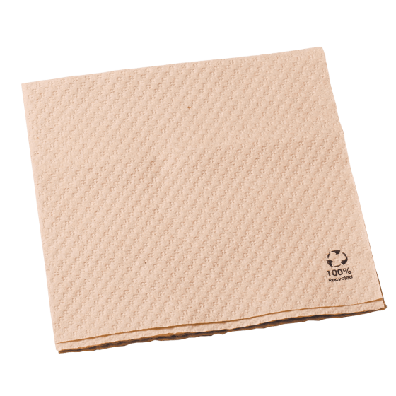 Tovagliolo 2 veli carta riciclata da 330 x 330 mm Tovagliolo 2 veli carta riciclata da 330 x 330 mm