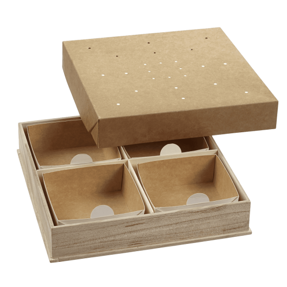 Scatola Modulo in legno da 260 x 260 mm Scatola Modulo in legno da 260 x 260 mm