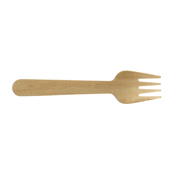 Mini-forchetta in legno da 95 mm (da 100) Mini-forchetta in legno da 95 mm (da 100)