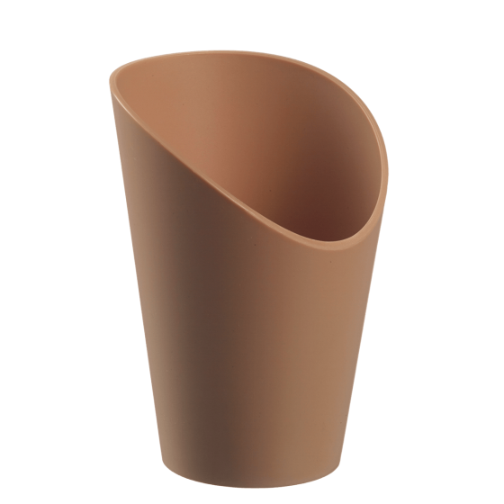 Vaschetta per patatine fritte LOOP PP beige scuro H120Ø82mm Vaschetta per patatine fritte LOOP PP beige scuro H120Ø82mm