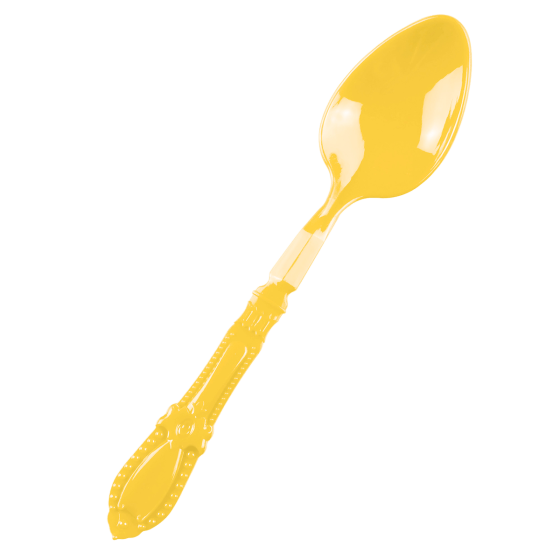 Mini cuillère Baroque jaune PS x 50 - 12 paquets de 25 Mini cuillère Baroque jaune PS x 50 - 12 paquets de 25