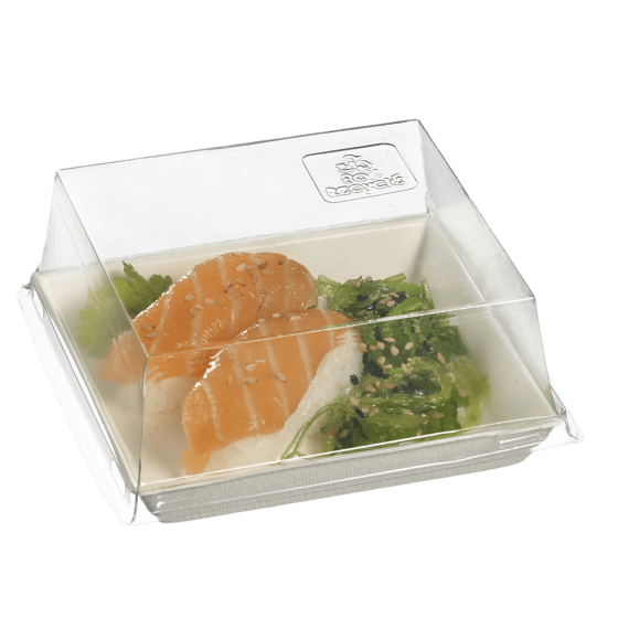 Assiette Quartz pulpe de canne avec lamination 110x110 mm Assiette Quartz pulpe de canne avec lamination 110x110 mm