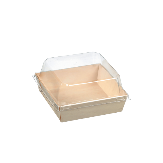 Vaschetta in legno laminato e coperchio da 250 ml Vaschetta in legno laminato e coperchio da 250 ml