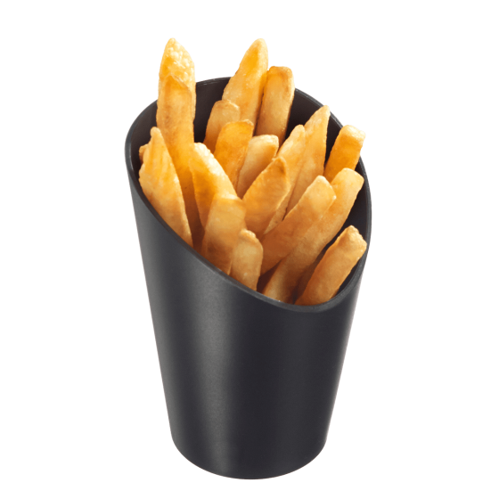 Barquette frites LOOP PP noir H120 Ø82mm Barquette frites LOOP PP noir H120 Ø82mm