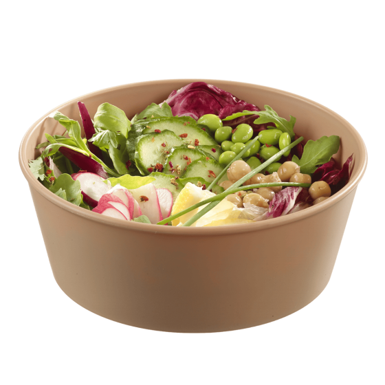 Insalatiera LOOP + coperchio in PP beige scuro 1.300 ml Insalatiera LOOP + coperchio in PP beige scuro 1.300 ml