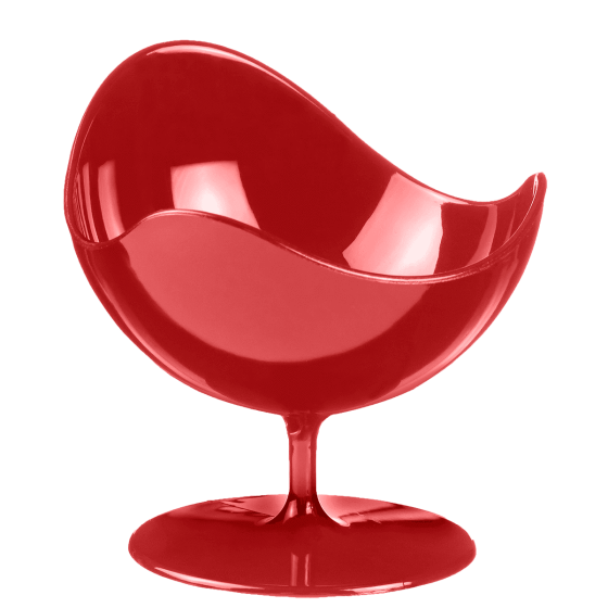 Verrine Ball Chair rouge PS 50 ml - 5 paquets de 2 Verrine Ball Chair rouge PS 50 ml - 5 paquets de 2