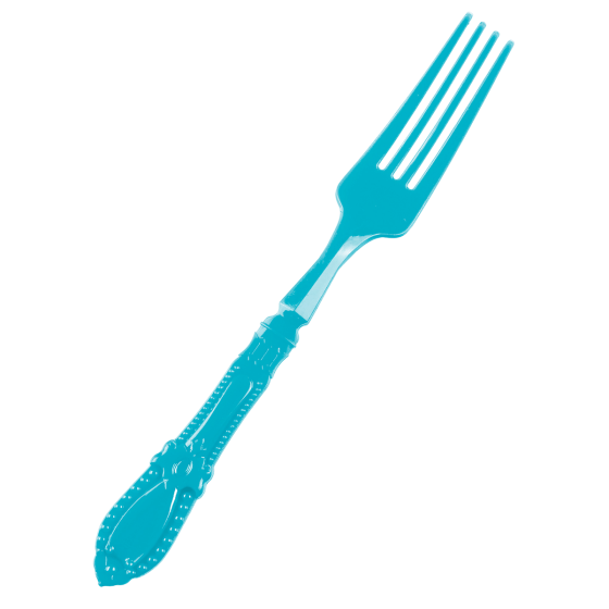 Mini forchetta Baroque azzurro cielo PS - 12 pacchi da 25 Mini forchetta Baroque azzurro cielo PS - 12 pacchi da 25