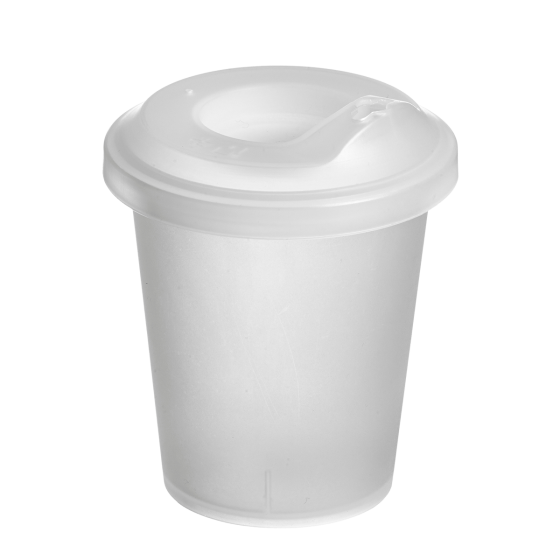 Coperchio satinato con apertura per bere per bicchiere 600ml