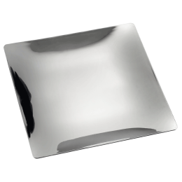 Piatto Fluid' argentato PS 250x250 mm - 24 pacchi da 2