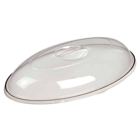 Assiette Galaxie ovale blanche liseré bordeaux 220x145 mm