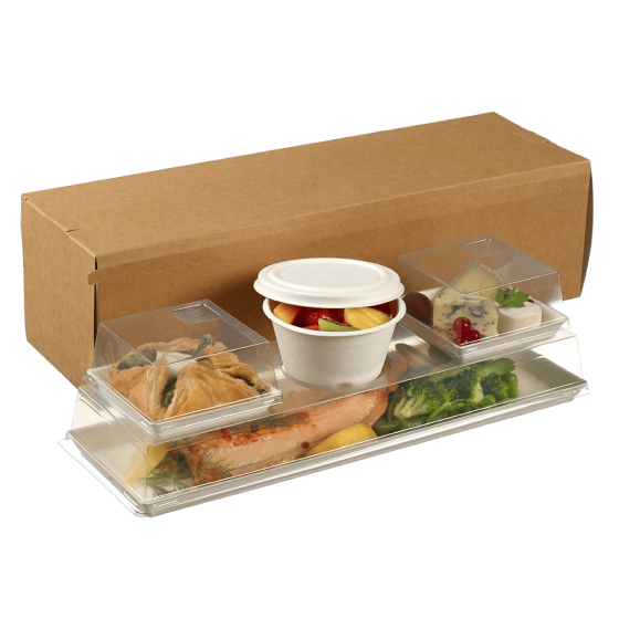 Kit plateau-repas Ecrin vaisselle Quartz pulpe de canne