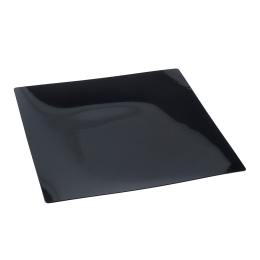 Plateau Fluid' carré PS noir 250x250 mm