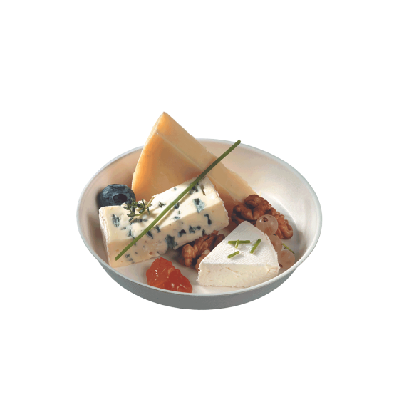 Assiette ronde Ninfea pulpe de canne Ø130 mm