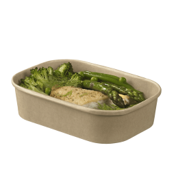 Barquette Lingot fibre de bambou 580ml