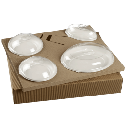 Kit vassoio pasti Polaris stoviglie Galaxy bianche + pos