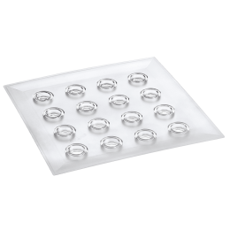 Vassoio Odyssée trasparente per 16 flûte