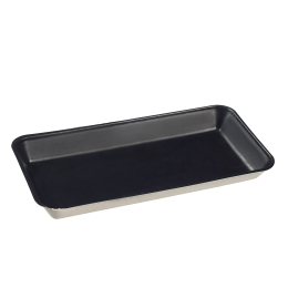 Piatto Kanopée in polpa di canna laminato nero da 200x100 mm