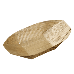 Barchetta in bambù da 200 x 125 x 50 mm