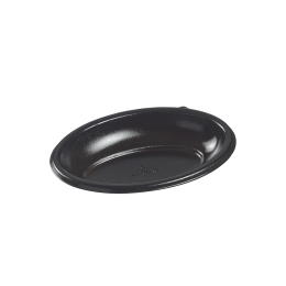 Piatto Galaxie ovale nero laminato da 131 x 86 x 22 mm